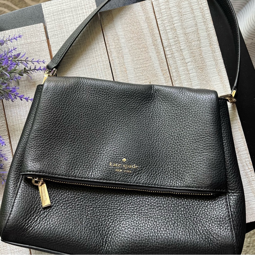 Kate Spade Leila Black Leather Bag - Picture 2 of 5